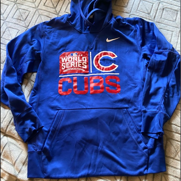Chicago Cubs ⚾️World Series 2016 Hoodie Nike Therma-Fit Unisex Medium - Picture 1 of 2